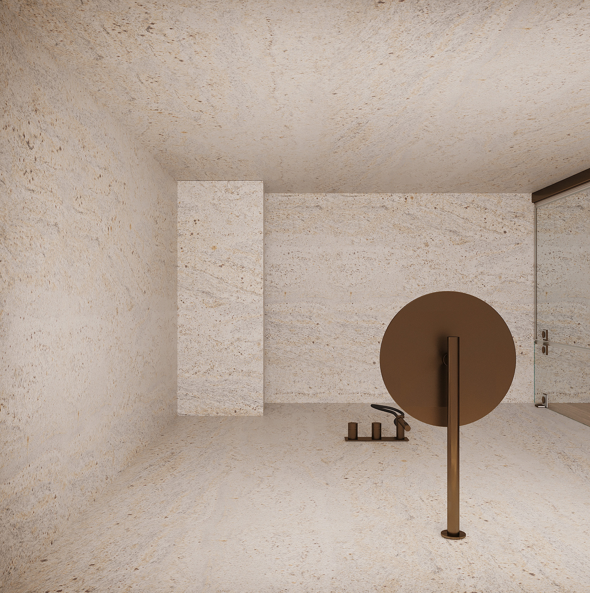 Дизайн-проект, концепция, современный загородный дом, ванная комната