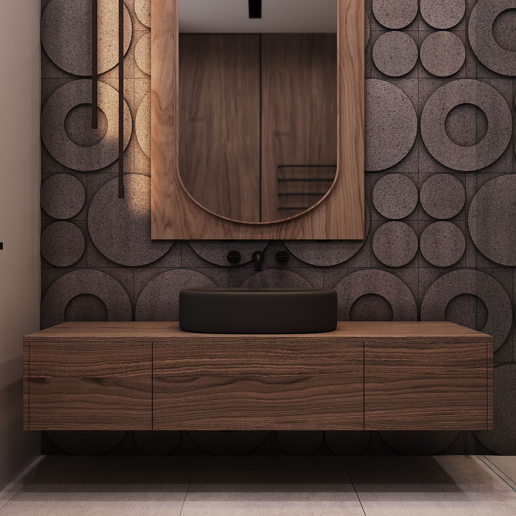 Дизайн-проект, концепция, ванная комната, загородный дом, мужской характер