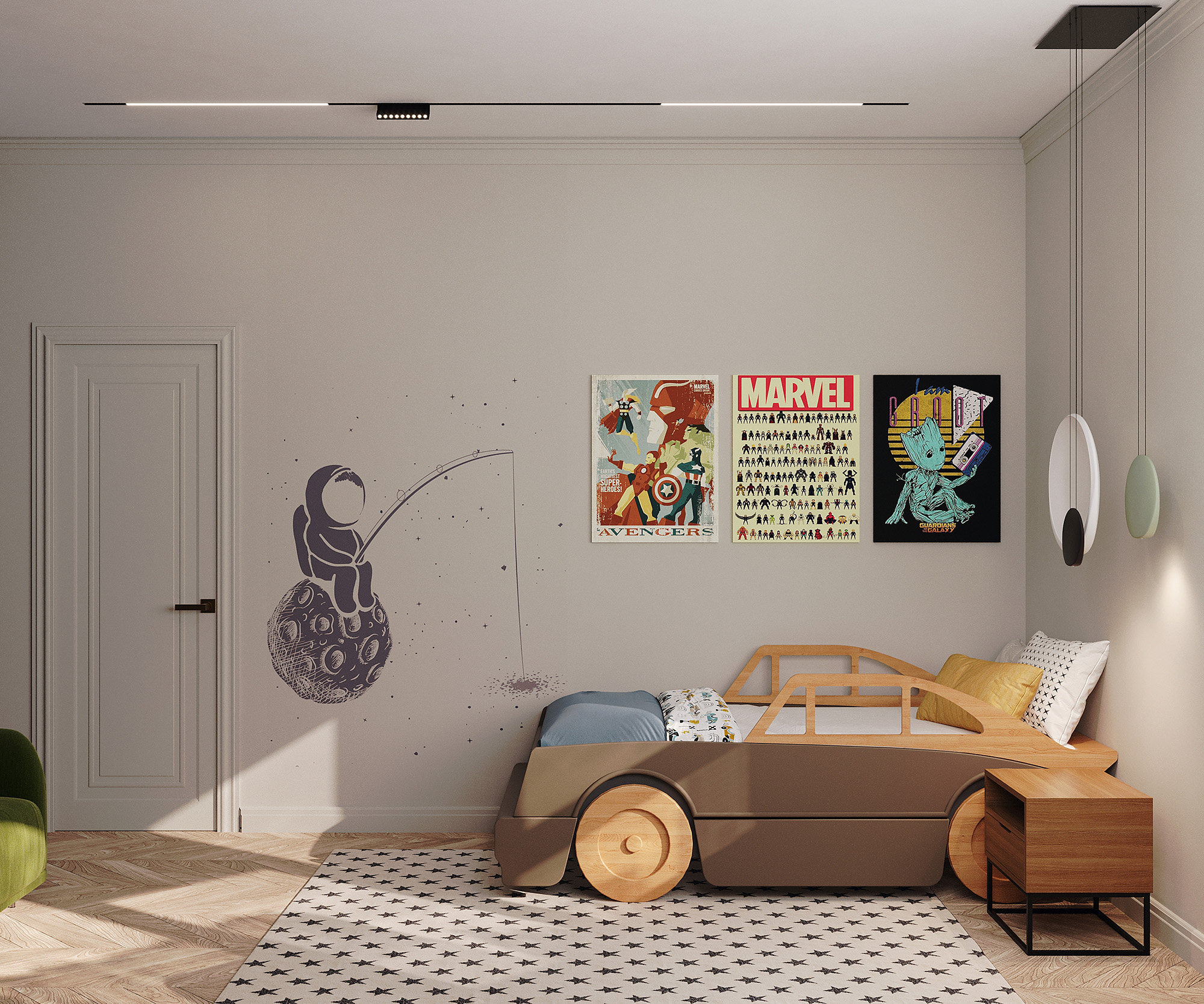 Дизайн-проект, концепция, детская комната, квартира, для мальчика