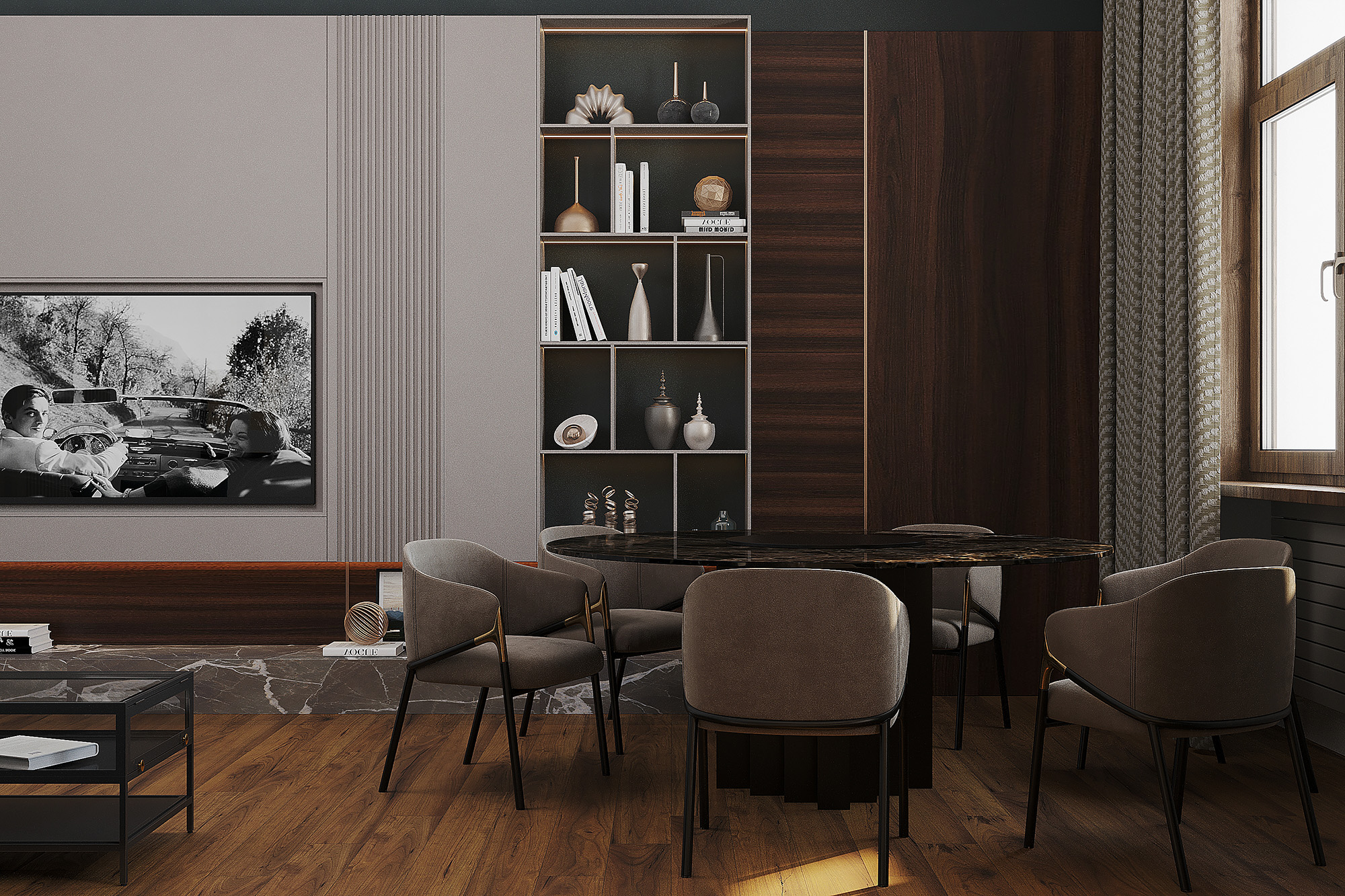 Дизайн-проект, концепция, комсомольский 3, современная классика, квартира