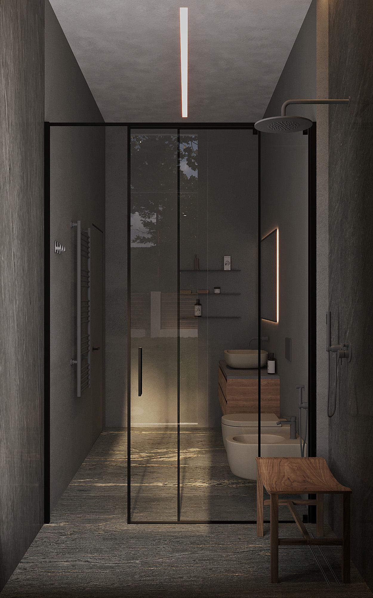 Дизайн-проект интерера ванной комнаты в загородном доме