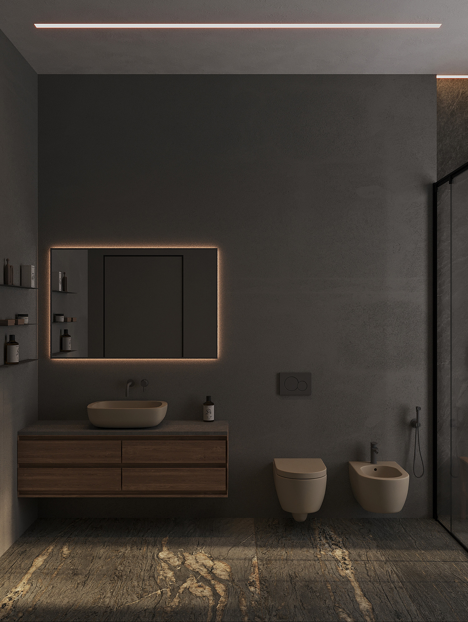 Дизайн-проект интерера ванной комнаты в загородном доме